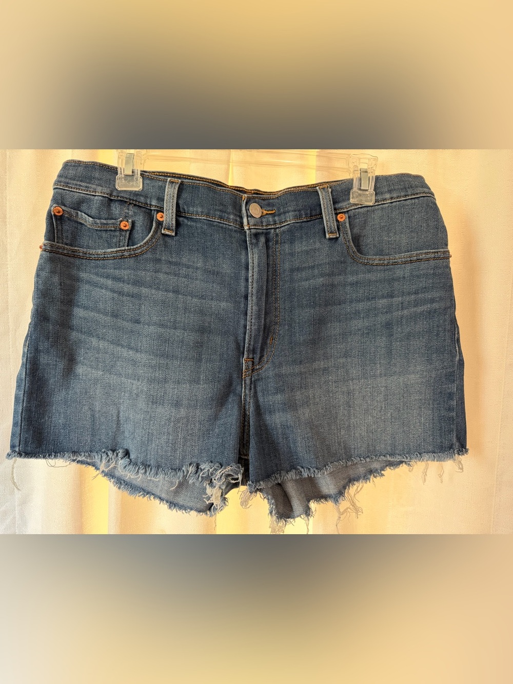 Levi’s | Frayed Hem Denim Shorts | Size 32